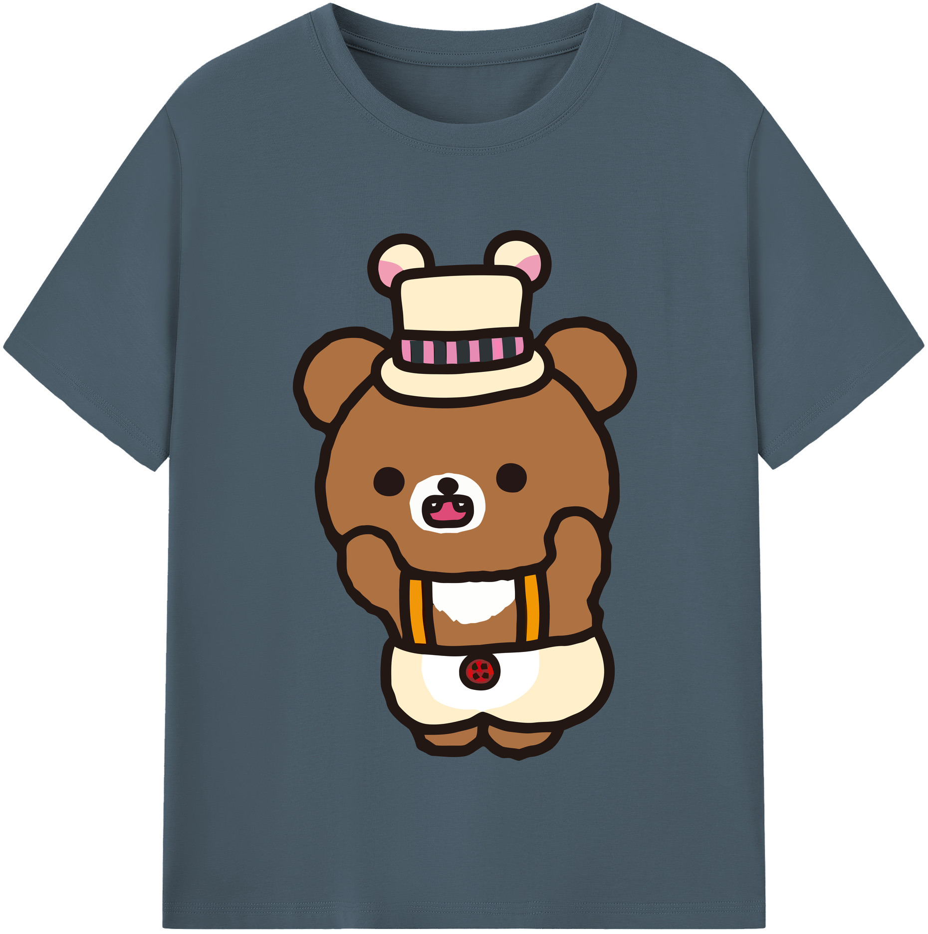 （画像用） リラックマ リラックマ キイロイトリ Rilakkuma Korilakkuma Kiiroitori 綿100％半袖Tシャツ（フロントプリント）
